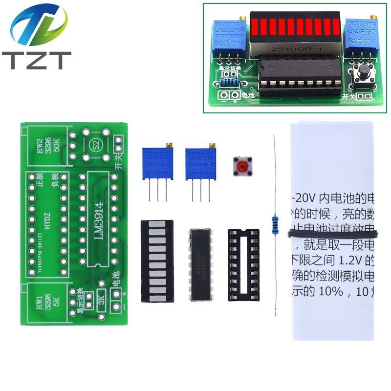 Diy Electronics Test Equipment - 1/3PCS LM3914 10 Segment 3.7V Lithium