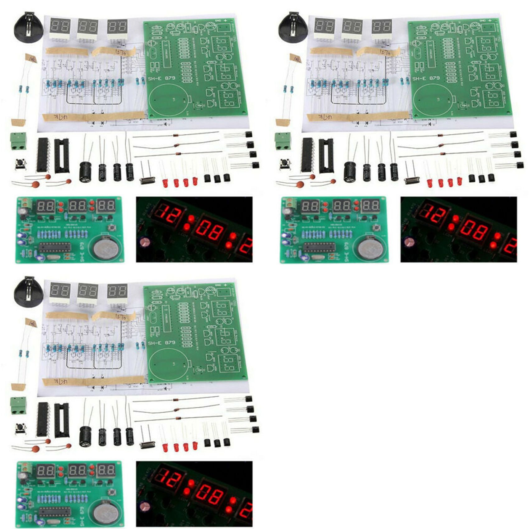 Diy Electronics Flux - T31C-3 Set AT89C2051 6 Digital LED
