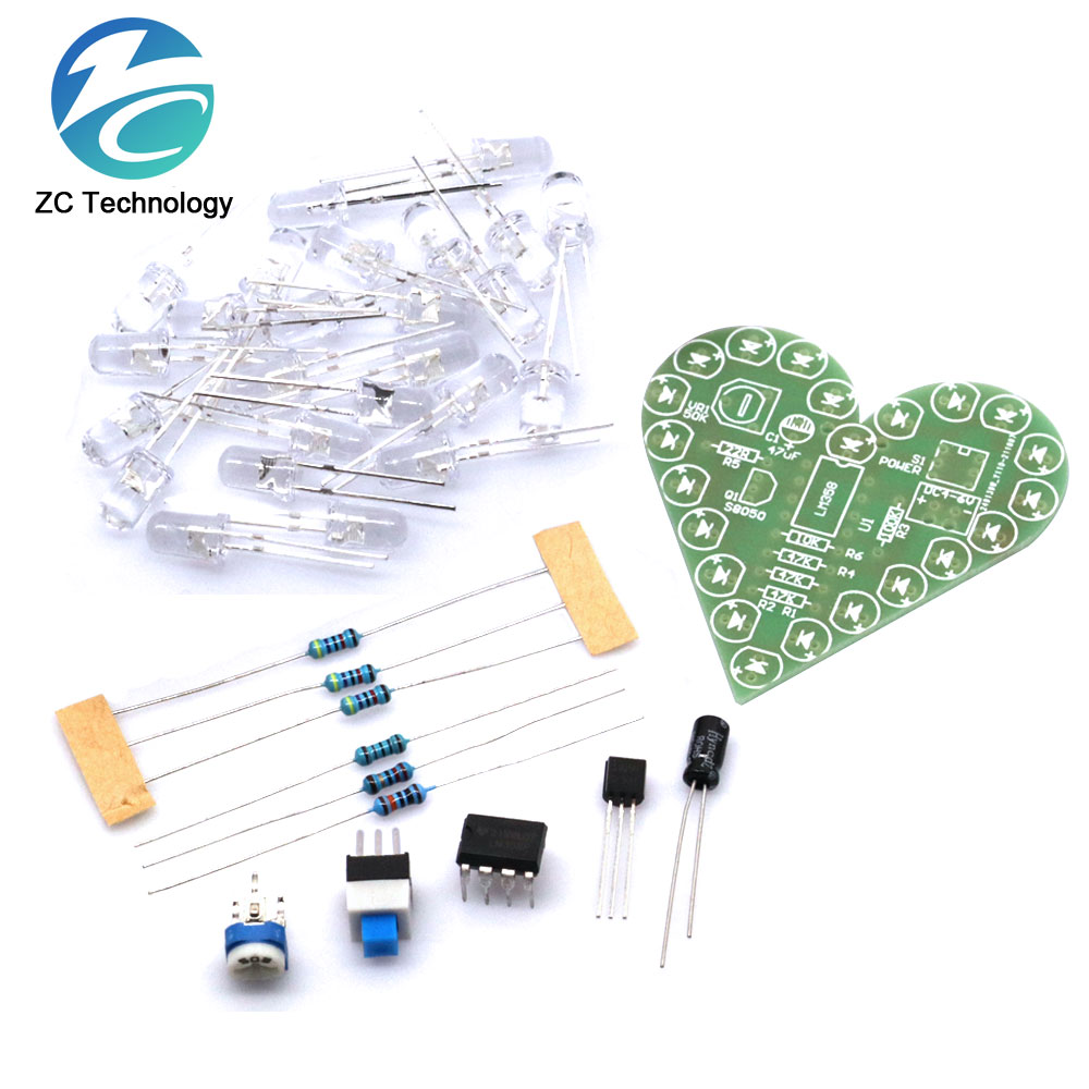 Diy Electronics For Kids - DIY Kit Heart Shape Breathing Lamp