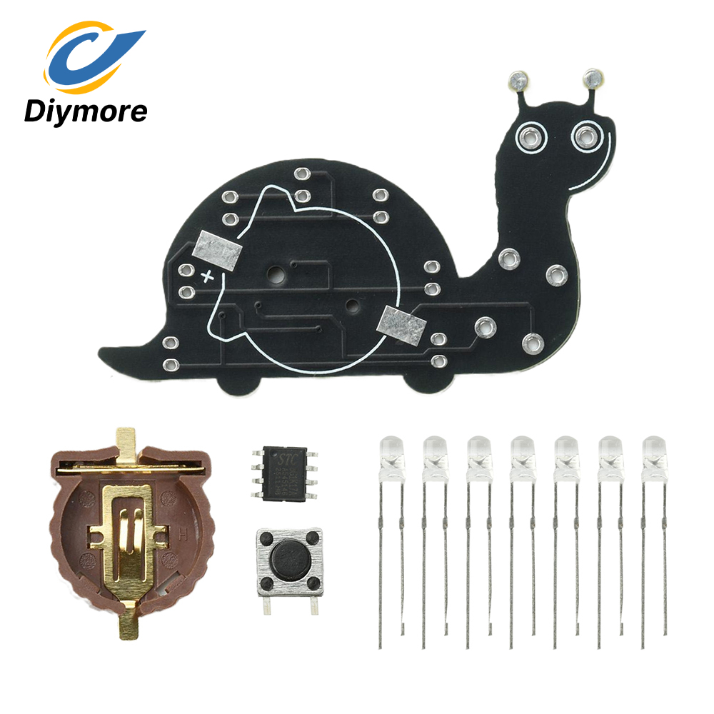 Diy Electronics Kits For Beginners - 7 Green LED Soldering Practice Kit