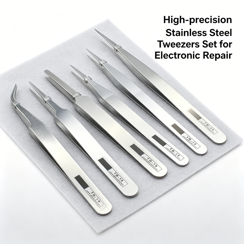 Diy Home Electronics - Anti-magnetic Stainless Steel Tweezers Kit 6
