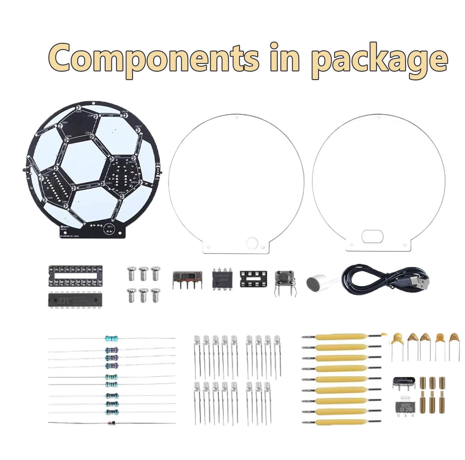 Diy Electronics Filament - DIY Soccer Ball LED Soldering Kit