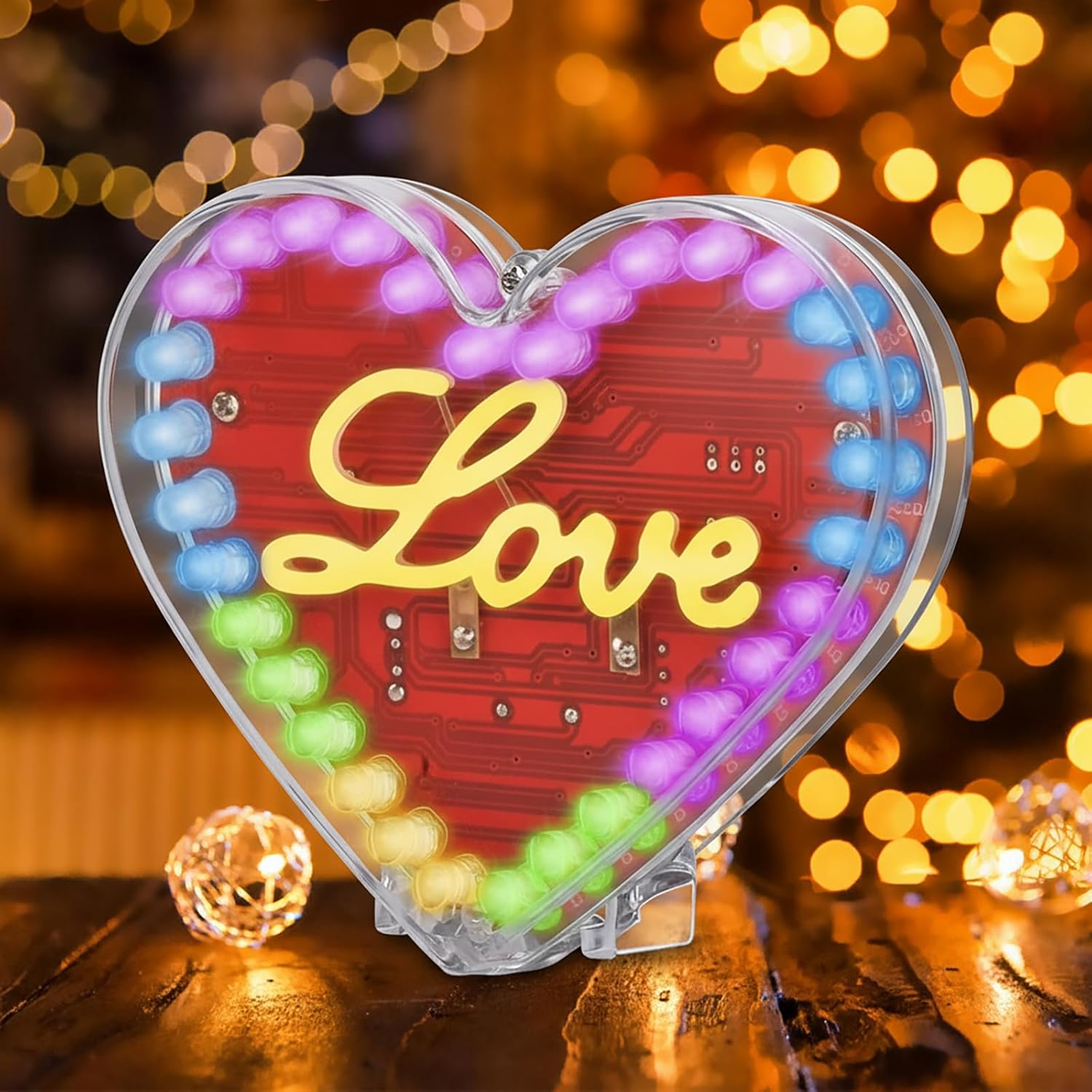 Heart Shaped LED Soldering Kit - огляд і ціна Diy Electronics Filament