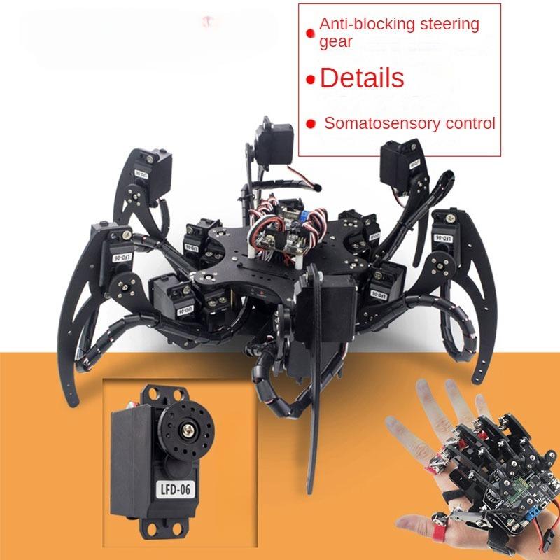 18 DOF Aluminium Hexapod Spide - огляд і ціна Diy Kit Elektronik
