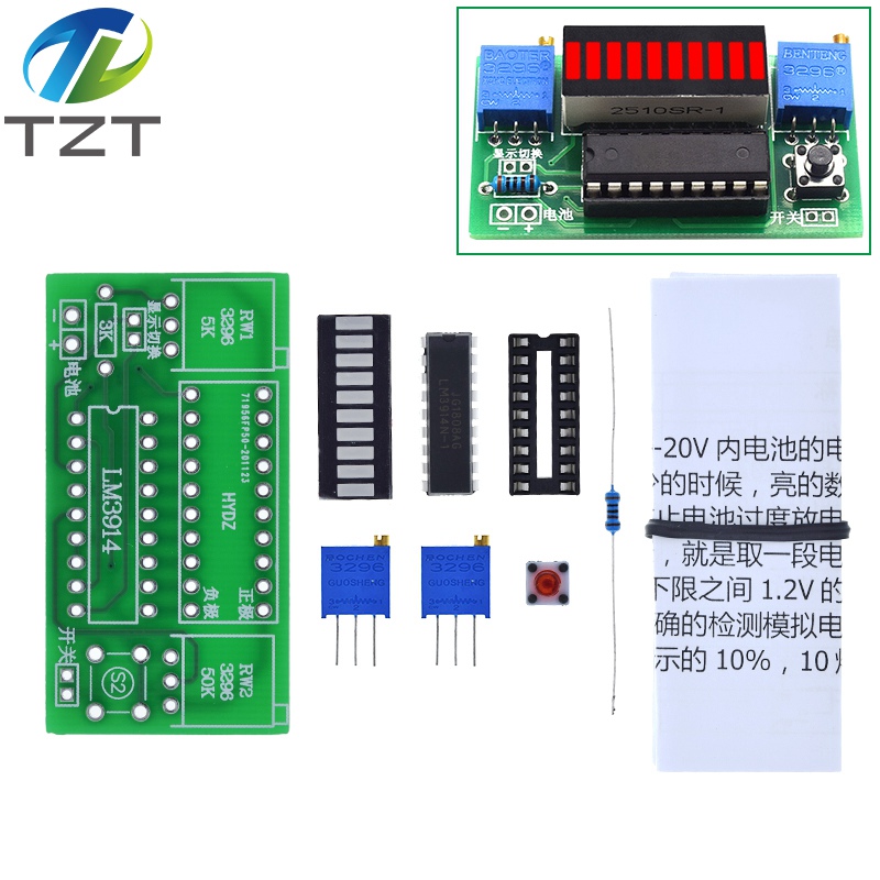 1/3PCS LM3914 10 Segment 3.7V  - огляд і ціна Diy Electronics Test Equipment