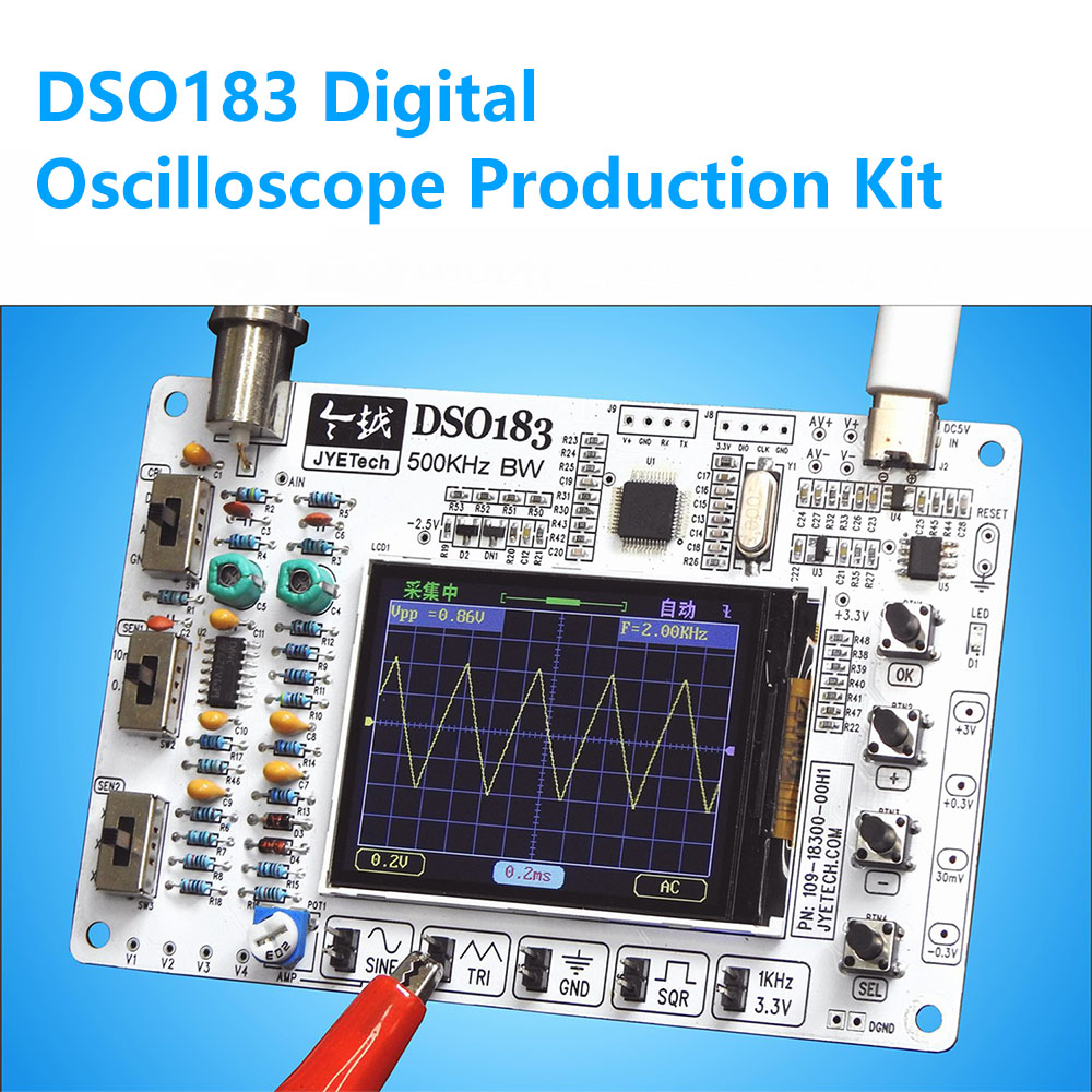 DC 5V DSO183 Digital Oscillosc - огляд і ціна Diy Electronics Kits For Beginners