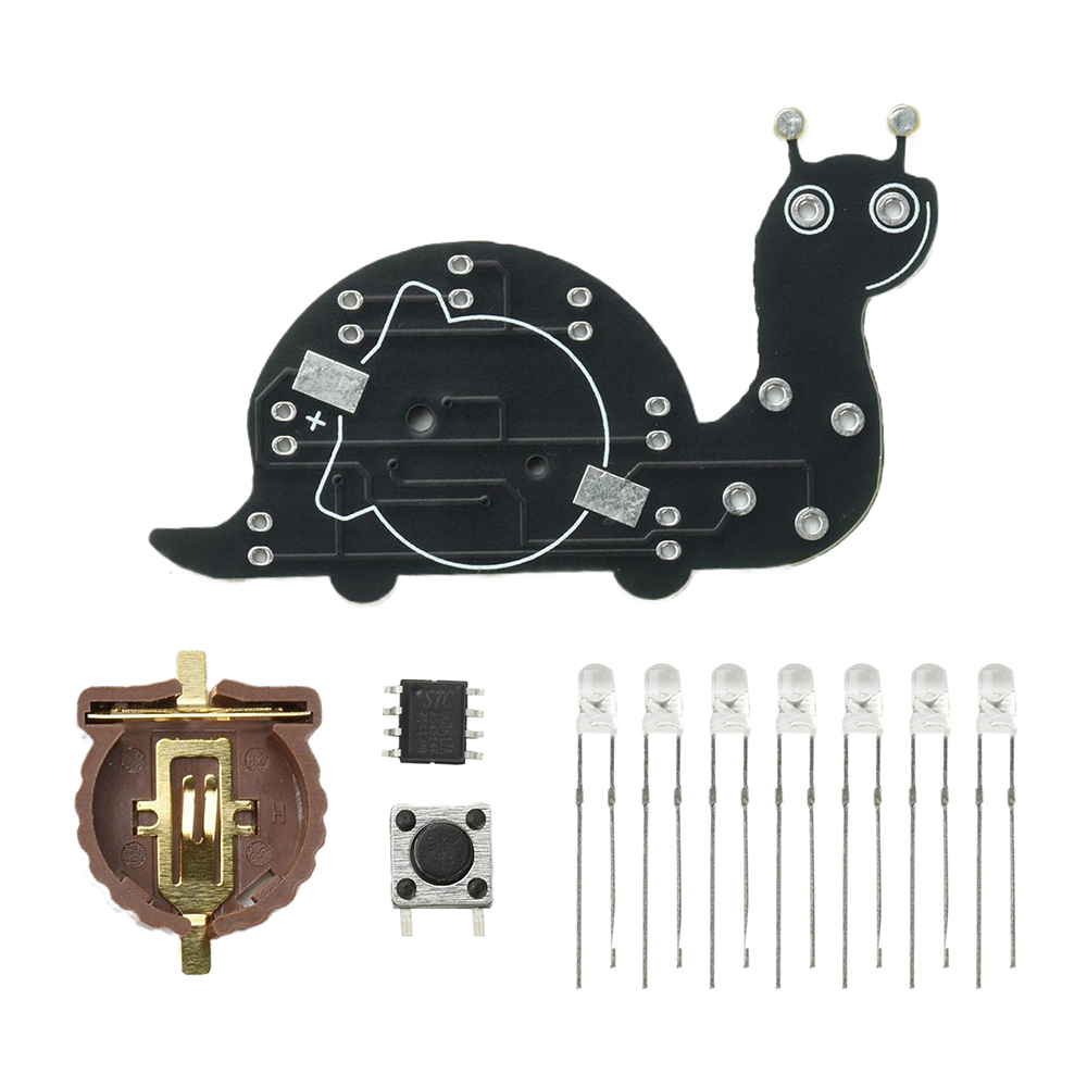 Snail LED Flowing Light Solder - огляд і ціна Diy Electronics Kits For Beginners