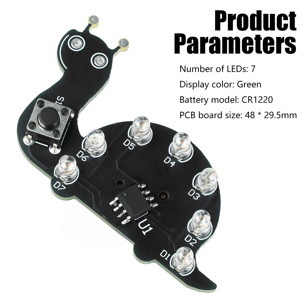 Snail LED Flowing Light Solder - огляд і ціна Diy Electronics Kits For Beginners