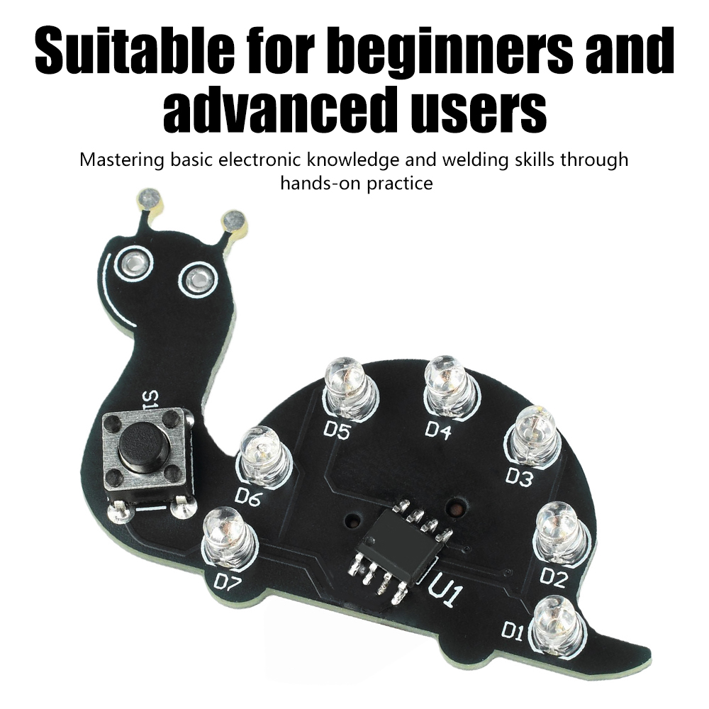 Snail LED Flowing Light Solder - огляд і ціна Diy Electronics Kits For Beginners