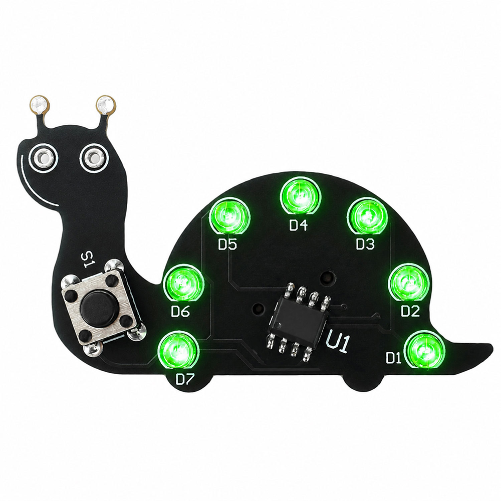 Snail LED Flowing Light Solder - огляд і ціна Diy Electronics Kits For Beginners
