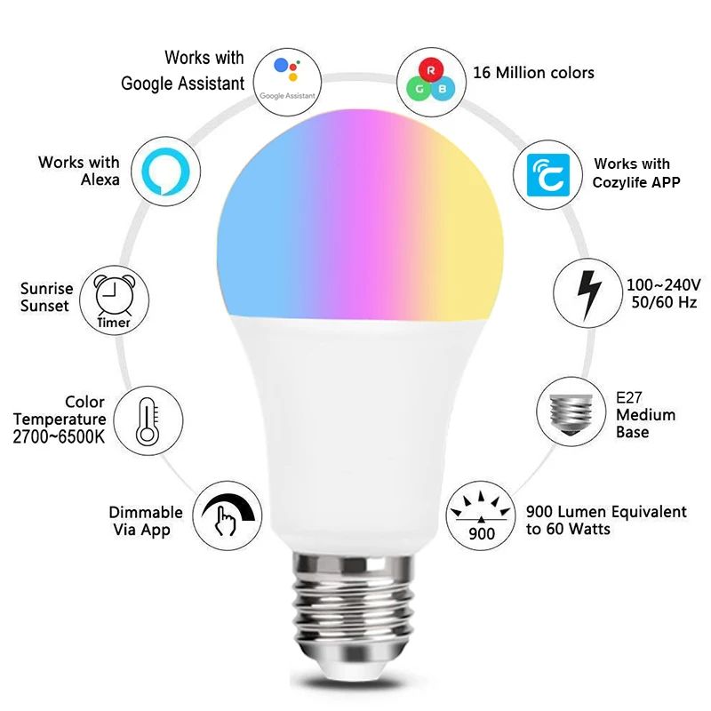 9W WiFi Homekit Light Lamp E27 - огляд і ціна Diy Home Electronics