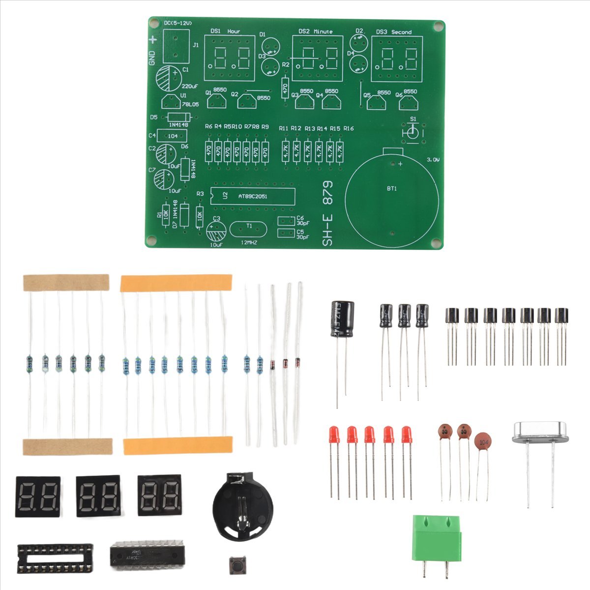 A003 AT89C2051 6 Digital LED D - огляд і ціна Diy Electronics Flux