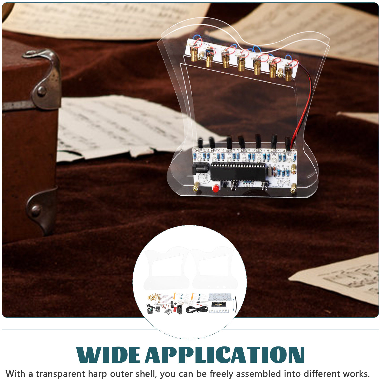 1Set Electronic Harp DIY Solde - огляд і ціна Diy Electronics Kits For Beginners