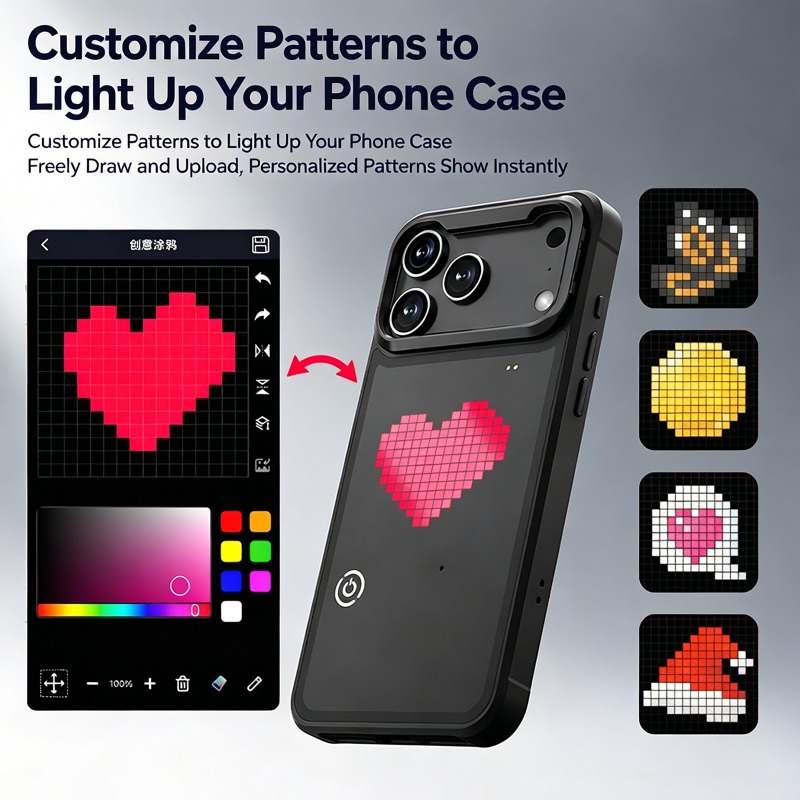 DIY LED Pixel Phone Case Anima - огляд і ціна Diy Electronics Tpu