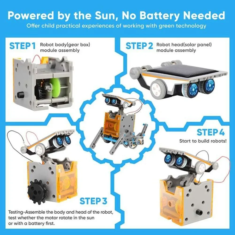 13 in 1 Solar Powered Robot Sc - огляд і ціна Diy Home Electronics