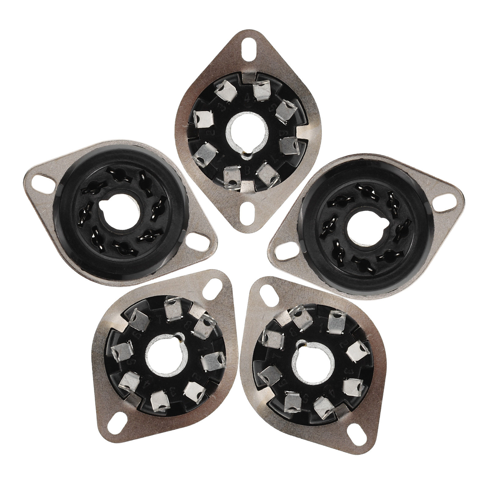 5Pcs Electronic Tube Socket Ba - огляд і ціна Diy Electronics Tpu